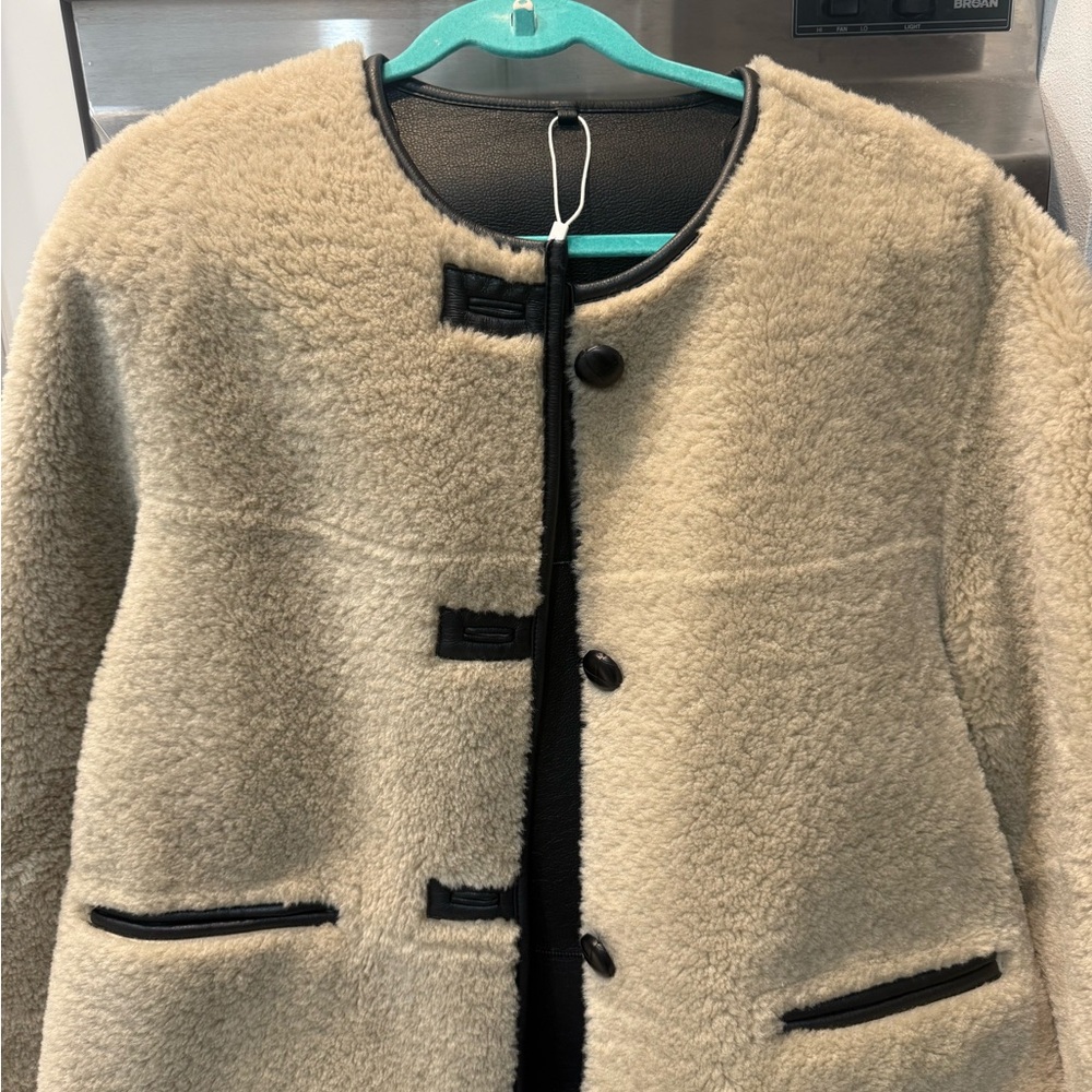 Mango Faux Shearling Jacket XXL